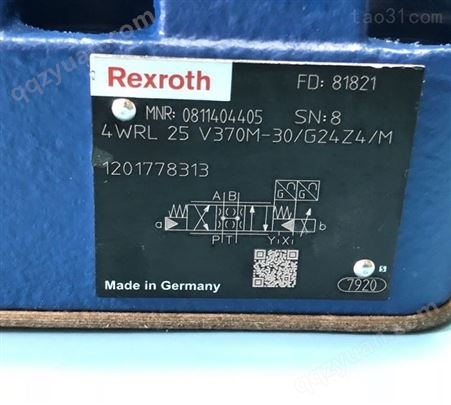 原装力士乐rexroth方向阀0811404405 4WRL25V370M-3X/G24Z4/M供应