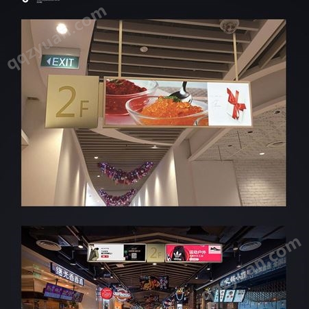 商场LED屏双面吊牌灯箱展示牌  商场智慧标识