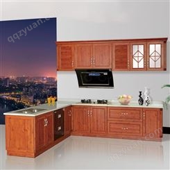 百和美定制红樱桃三合板家具板材 仿实木厨房灶台橱柜门板