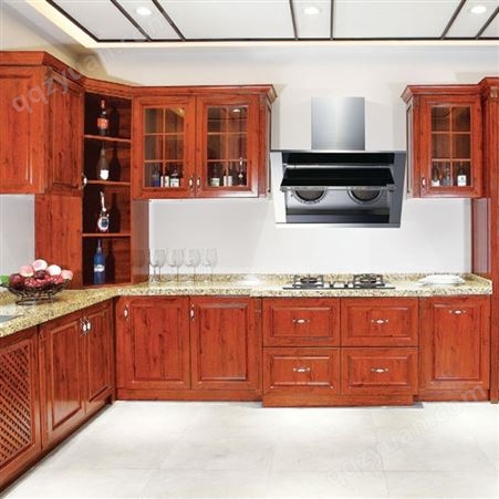一字型全铝家居厨房橱柜 全铝整体橱柜洗碗盘 铝合金门板铝材加工定制