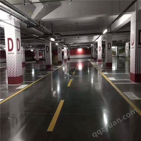 地下停车场划线 地下停车场环氧地坪划线 停车场划线