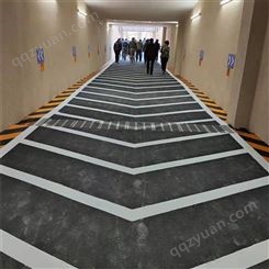 地下停车场指示标线施工 提供图纸设计地下车库划线3D效果图