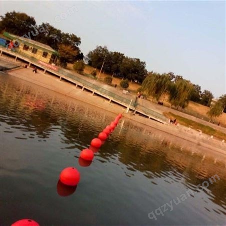 天蔚塑料水上警示浮球 直径30公分聚乙烯材质浮球 尼龙绳串联浮球排