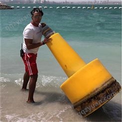 天蔚水上航道禁航浅滩危险标识 聚乙烯材质圆柱体组合式8001400警示浮标