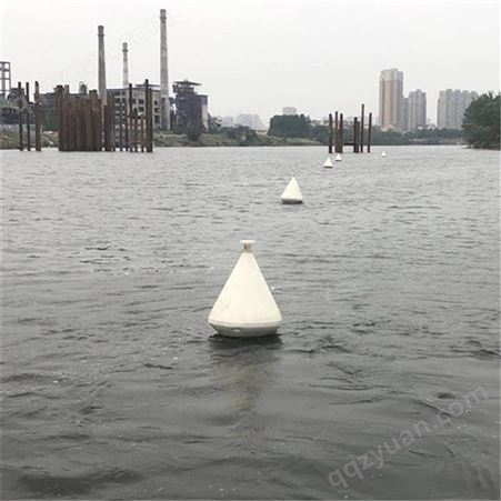 天蔚塑料河道湖泊应急警戒浮标直径700900聚乙烯材质锥形航标