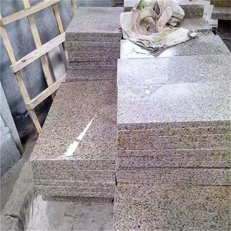 山东黄锈石批发 光面 室外环境石工程板材