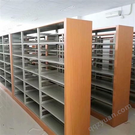 金盛存学校图书馆阅览室书店加厚钢制置物架转印木护板书架