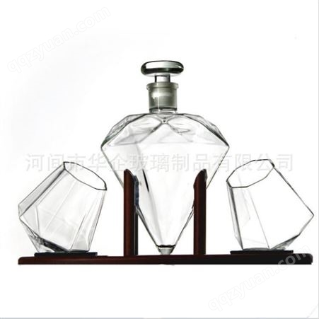 出口日本  钻石酒瓶摆件  钻石玻璃泡酒瓶  透明工艺酒瓶   创意个性空酒瓶   醒酒器