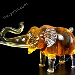 象造型白酒瓶   吹制象工艺酒瓶  动物大象醒酒器  大象泡酒瓶  空心象造型玻璃瓶