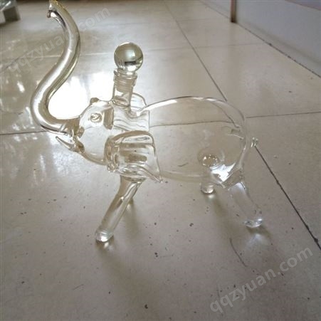象造型白酒瓶   吹制象工艺酒瓶  动物大象醒酒器  大象泡酒瓶  空心象造型玻璃瓶