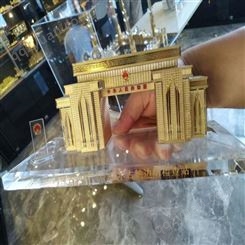 水晶模型定制 楼模车模桥梁雕刻摆件定做 纪念水晶奖杯设计制作