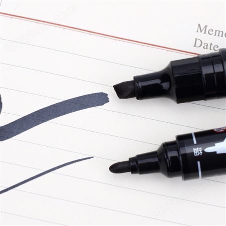 齐心MK803大双头油性记号笔2-6mm黑色记号笔批发