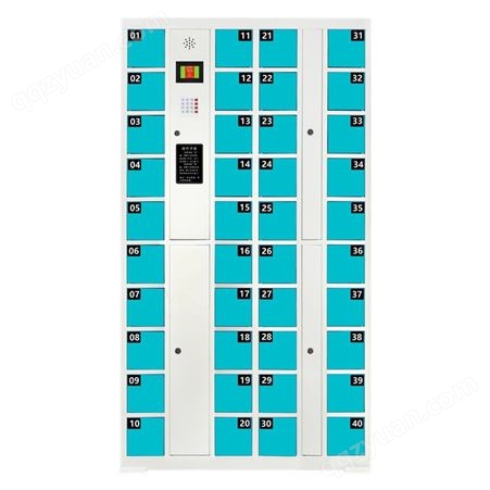 智能指纹密码手机存放柜  工厂5孔USB插座50门手机充电柜