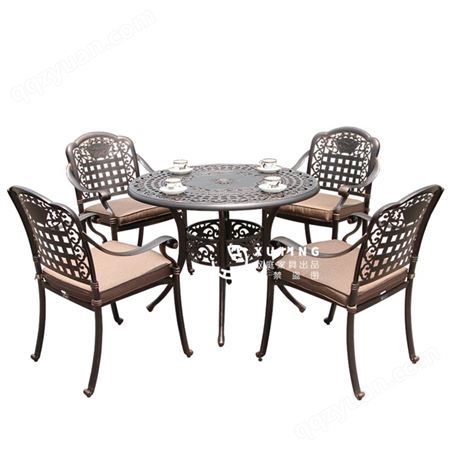 户外铸铝桌椅套件休闲庭院阳台花园太阳伞金属酒吧咖啡厅欧式家具