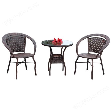 叙庭户外桌椅户外藤椅休闲折叠家具花园庭院铁艺藤椅阳台室外桌子椅子640