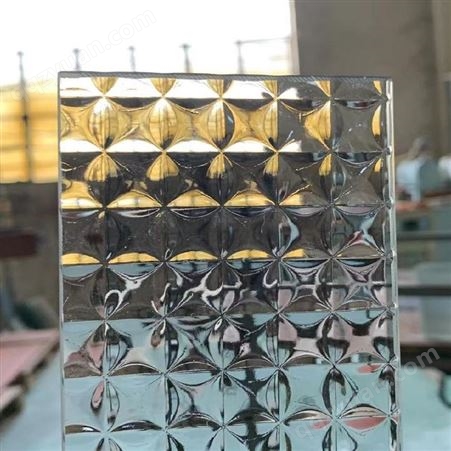 厂家定制 双方格玻璃 艺术立体玻璃隔断玄关屏风 玻璃工程打样 格美特
